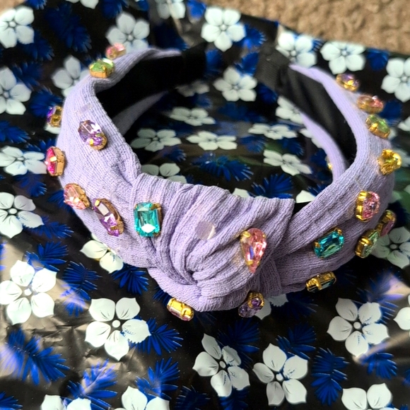 Nwt purple headband with sparkly Gems allover - Picture 2 of 5